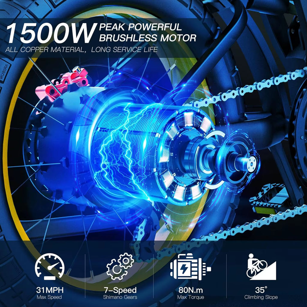 Ebike GT20 Adult Electric Motorcycle Mountain Bikes 20Inch 48V Electric Bike Fatbike Adult Motorcycles Drit Bike