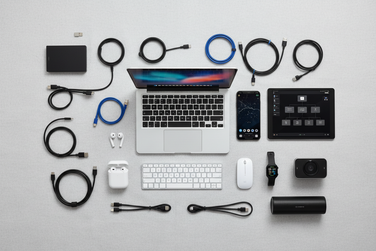add more devices like cables, jeyboard, muse, and other types of devices 