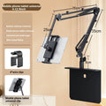 360-Degree Adjustable Tablet Stand for Mobile Phones and Tablets (4 to 12.9 Inches) - Lazy Arm Bed and Desk Mount Holder